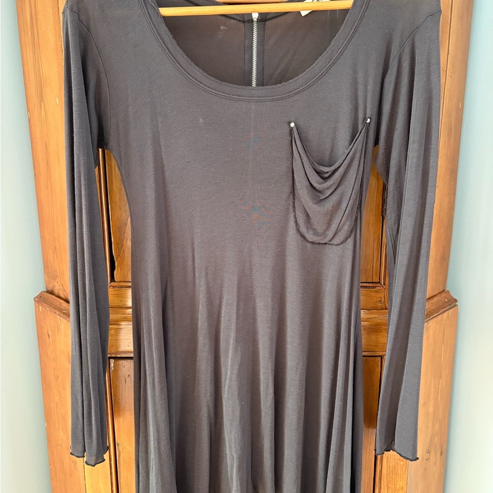 OGL Gray Flowy Long Sleeve Tunic